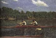 The buddie is rowing the boat Thomas Eakins